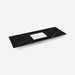 Robern Engineered Stone Top Quartz Stone Vanity Top, 56" x 1-1/8" x 23", Center Undercounter Sink, Three Hole, For Alisa