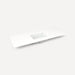Robern Engineered Stone Top Quartz Stone Vanity Top, 56" x 1-1/8" x 23", Center Undercounter Sink, Three Hole, For Alisa