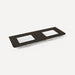 Robern Engineered Stone Top Quartz Stone Vanity Top, 60" x 1-1/8" x 23", Double Undercounter Sink, Three Hole, For Helde