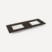 Robern Engineered Stone Top Quartz Stone Vanity Top, 60" x 1-1/8" x 23", Double Undercounter Sink, Three Hole, For Senda