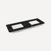 Robern Engineered Stone Top Quartz Stone Vanity Top, 60" x 1-1/8" x 23", Double Undercounter Sink, Three Hole, For Helde