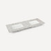 Robern Engineered Stone Top Quartz Stone Vanity Top, 60" x 1-1/8" x 23", Double Undercounter Sink, Three Hole, For Senda