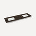 Robern Engineered Stone Top Quartz Stone Vanity Top, 72" x 1-1/8" x 23", Double Undercounter Sink, Three Hole, For Wynda