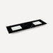 Robern Engineered Stone Top Quartz Stone Vanity Top, 72" x 1-1/8" x 23", Double Undercounter Sink, Three Hole, For Wynda