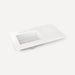 Robern Engineered Stone Top Quartz Stone Vanity Top, 37" x 3/4" x 22", Left Offset Undercounter Sink, Three Hole