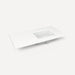 Robern Engineered Stone Top Quartz Stone Vanity Top, 43" x 3/4" x 22", Right Offset Undercounter Sink, Three Hole