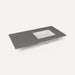 Robern Engineered Stone Top Quartz Stone Vanity Top, 43" x 3/4" x 22", Right Offset Undercounter Sink, Single Hole