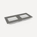 Robern Engineered Stone Top Quartz Stone Vanity Top, 49" x 3/4" x 22", Double Undercounter Sink, Three Hole