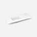 Robern Engineered Stone Top Quartz Stone Vanity Top, 49" x 3/4" x 22", Left Offset Undercounter Sink, Three Hole