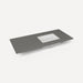 Robern Engineered Stone Top Quartz Stone Vanity Top, 49" x 3/4" x 22", Right Offset Undercounter Sink, Three Hole