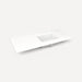 Robern Engineered Stone Top Quartz Stone Vanity Top, 49" x 3/4" x 22", Right Offset Undercounter Sink, Single Hole