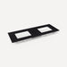 Robern Engineered Stone Top Quartz Stone Vanity Top, 61" x 3/4" x 22", Double Undercounter Sink, Single Hole