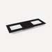 Robern Engineered Stone Top Quartz Stone Vanity Top, 61" x 3/4" x 22", Double Undercounter Sink, Three Hole