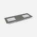 Robern Engineered Stone Top Quartz Stone Vanity Top, 61" x 3/4" x 22", Double Undercounter Sink, Three Hole