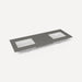 Robern Engineered Stone Top Quartz Stone Vanity Top, 61" x 3/4" x 22", Double Undercounter Sink, Single Hole