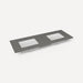 Robern Engineered Stone Top Quartz Stone Vanity Top, 61" x 3/4" x 22", Double Undercounter Sink, Single Hole