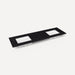 Robern Engineered Stone Top Quartz Stone Vanity Top, 73" x 3/4" x 22", Double Undercounter Sink, Three Hole