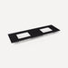 Robern Engineered Stone Top Quartz Stone Vanity Top, 73" x 3/4" x 22", Double Undercounter Sink, Three Hole
