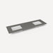 Robern Engineered Stone Top Quartz Stone Vanity Top, 73" x 3/4" x 22", Double Undercounter Sink, Single Hole