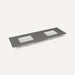 Robern Engineered Stone Top Quartz Stone Vanity Top, 73" x 3/4" x 22", Double Undercounter Sink, Single Hole