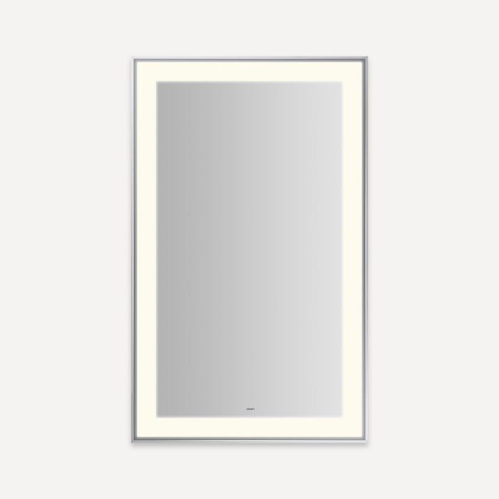 Robern Sculpt Lighted Mirror, 25” x 41” x 2-1/4", Slim Museum Frame, Perimeter Light Pattern, Warm White (3000K), Dimmab