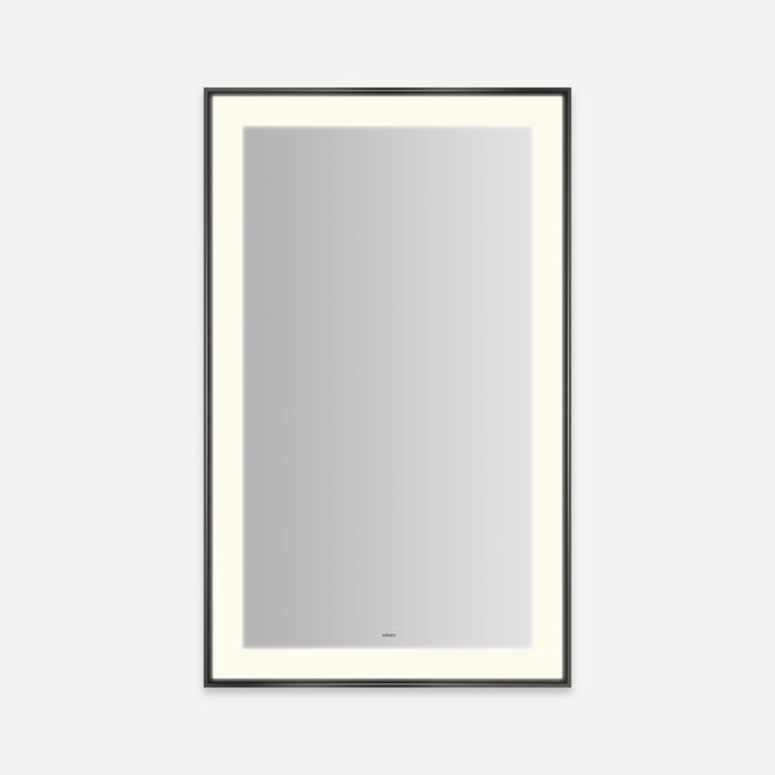 Robern Sculpt Lighted Mirror, 25” x 41” x 2-1/4", Slim Museum Frame, Perimeter Light Pattern, Warm White (3000K), Dimmab