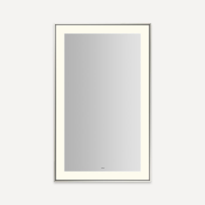 Robern Sculpt Lighted Mirror, 25” x 41” x 2-1/4", Slim Museum Frame, Perimeter Light Pattern, Warm White (3000K), Dimmab