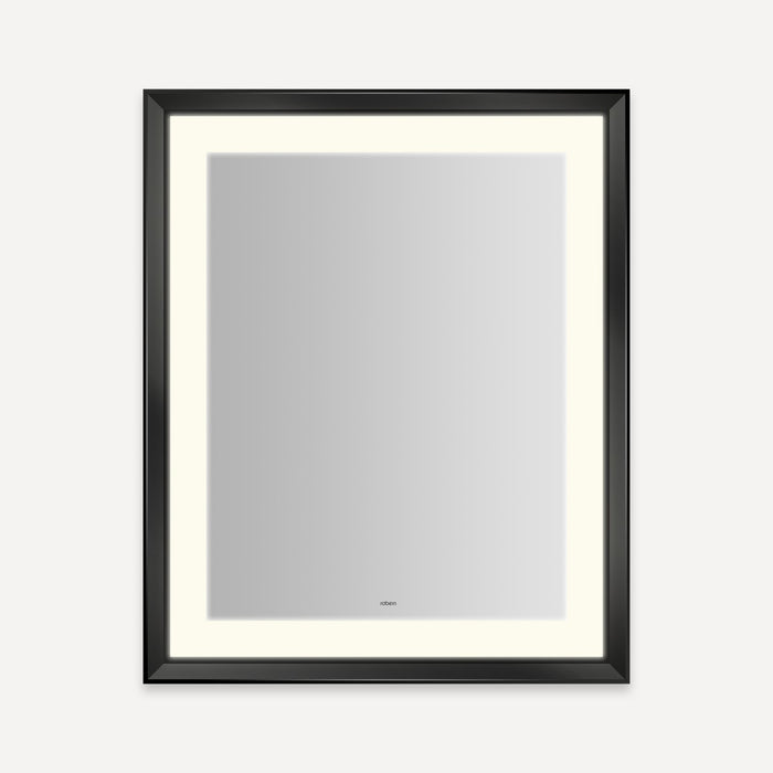 Robern Sculpt Lighted Mirror, 27” x 33” x 2-5/16”, Chamfer Museum Frame, Perimeter Light Pattern, Warm White (3000K), Di