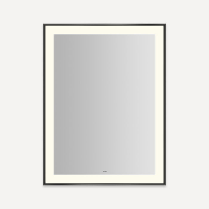 Robern Sculpt Lighted Mirror, 31” x 41” x 2-1/4", Slim Museum Frame, Perimeter Light Pattern, Warm White (3000K), Dimmab