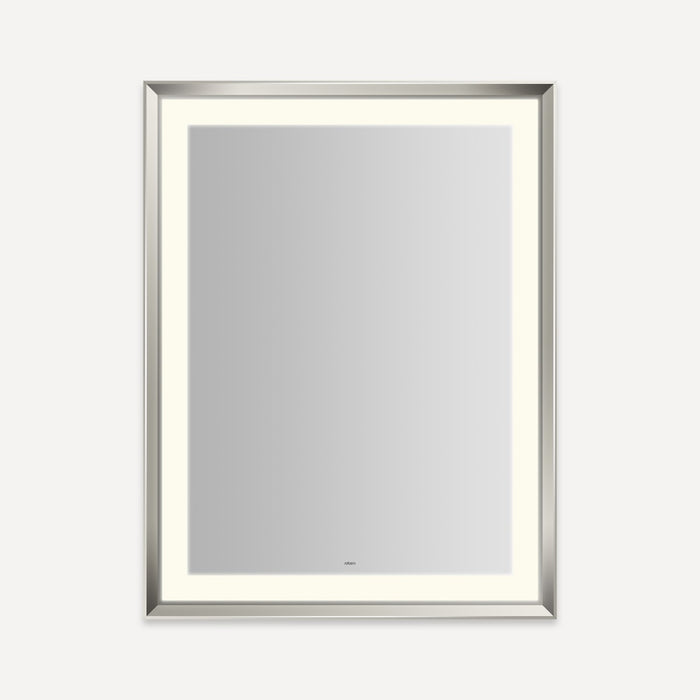 Robern Sculpt Lighted Mirror, 33” x 43” x 2-5/16”, Chamfer Museum Frame, Perimeter Light Pattern, Warm White (3000K), Di