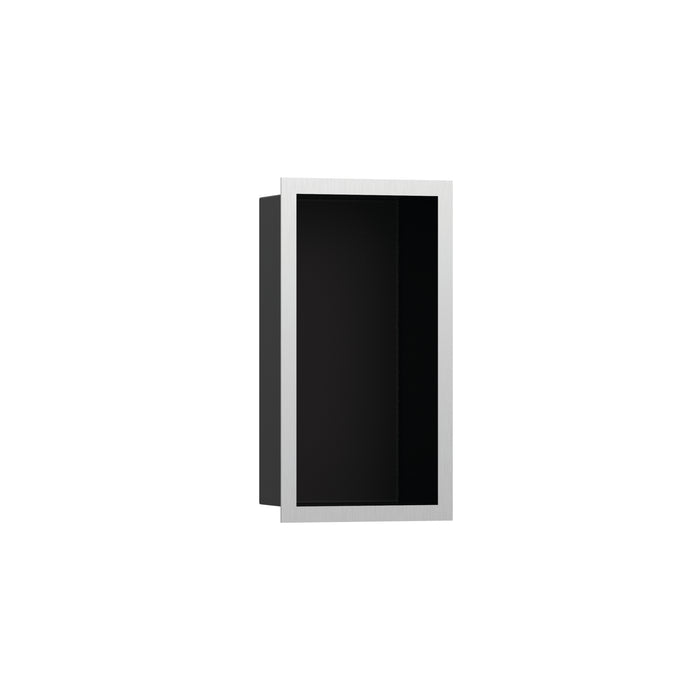 hansgrohe XtraStoris Individual Wall Niche Matte Black with Design Frame 12"x 6"x 4"