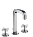 AXOR Citterio Widespread Faucet 170 with Cross Handles and Pop-Up Drain, 1.2 GPM