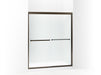 Sterling 581075-59 Meritor Frameless Sliding Shower Door 54-3/8"-59-3/8" x 69-11/16", Deep Bronze