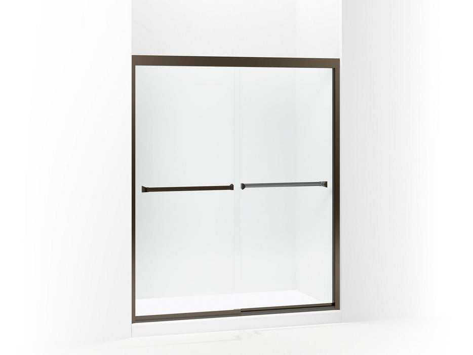 Sterling 581075-59 Meritor Frameless Sliding Shower Door 54-3/8"-59-3/8" x 69-11/16", Deep Bronze
