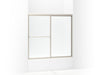 Sterling 5905-59 Deluxe Framed Sliding Bath Door 54-3/8"–59-3/8" W x 56-3/16" H, Nickel