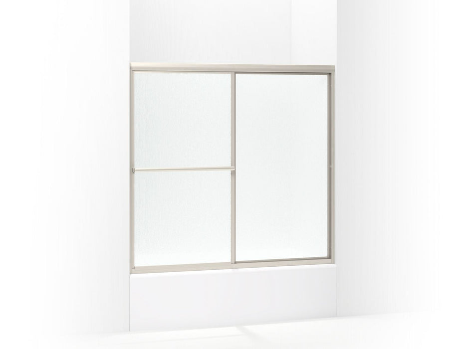 Sterling 5905-59 Deluxe Framed Sliding Bath Door 54-3/8"–59-3/8" W x 56-3/16" H, Nickel