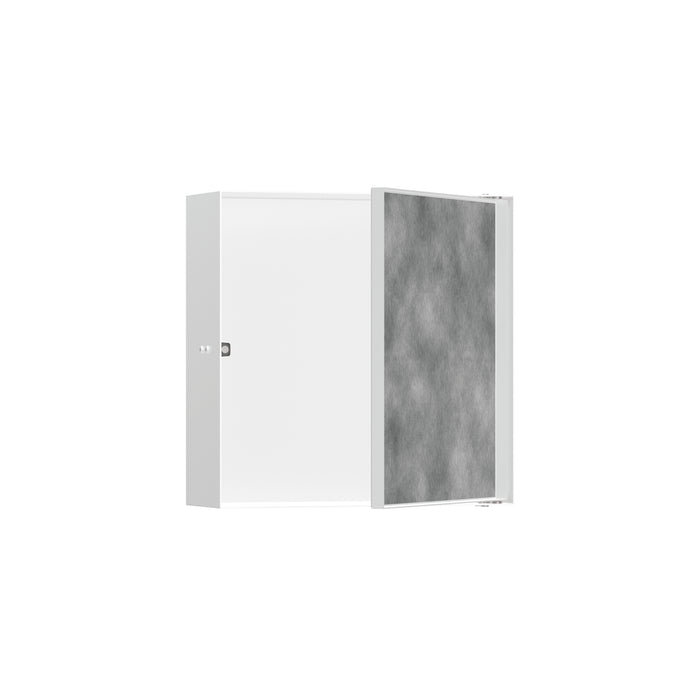 hansgrohe XtraStoris Rock Wall Niche with Tileable Door 12"x 12"x 4"