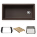 BLANCO Inteos SILGRANIT 39" Single Bowl Reversible Undermount Workstation Kitchen Sink - Café