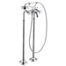 AXOR Montreux 2-Handle Freestanding Tub Filler Trim with Cross Handles and 1.8 GPM Handshower