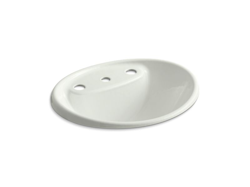 KOHLER K-2839-8 Tides Drop-in bathroom sink with 8" widespread faucet holes