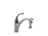 KOHLER 10416-VS Fort?? 2-Hole Kitchen Sink Faucet With 9-1/16" Spout, Matching Finish Sidespray in Vibrant Stainless