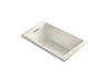 KOHLER K-1849-G-96 Underscore Rectangle 60" x 36" drop-in BubbleMassage(TM) Air Bath