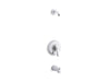 KOHLER TLS12007-4-CP Fairfax Rite-Temp(R) Bath And Shower Trim Set With Npt Spout, Less Showerhead in Polished Chrome
