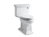 KOHLER 3813-RA-0 Memoirs Stately Comfort Height One-Piece Compact Elongated 1.28 Gpf Chair Height Toilet With Right-Hand Trip Lever, And Quiet-Close Seat in White