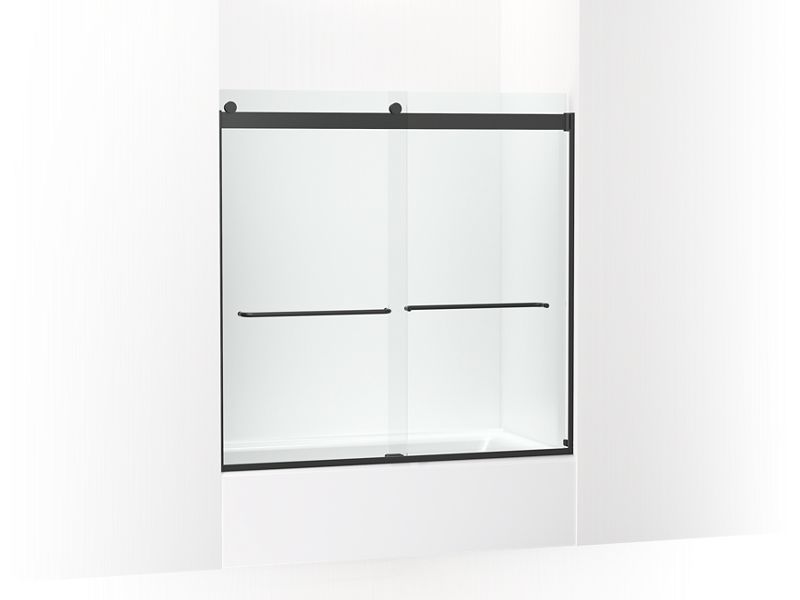KOHLER K-706005-L Levity Sliding bath door, 59-3/4" H x 54 - 57" W, with 1/4" thick Crystal Clear glass
