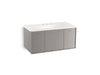 KOHLER K-99561-1WT Jute 42" wall-hung bathroom vanity cabinet with 1 door and 2 drawers