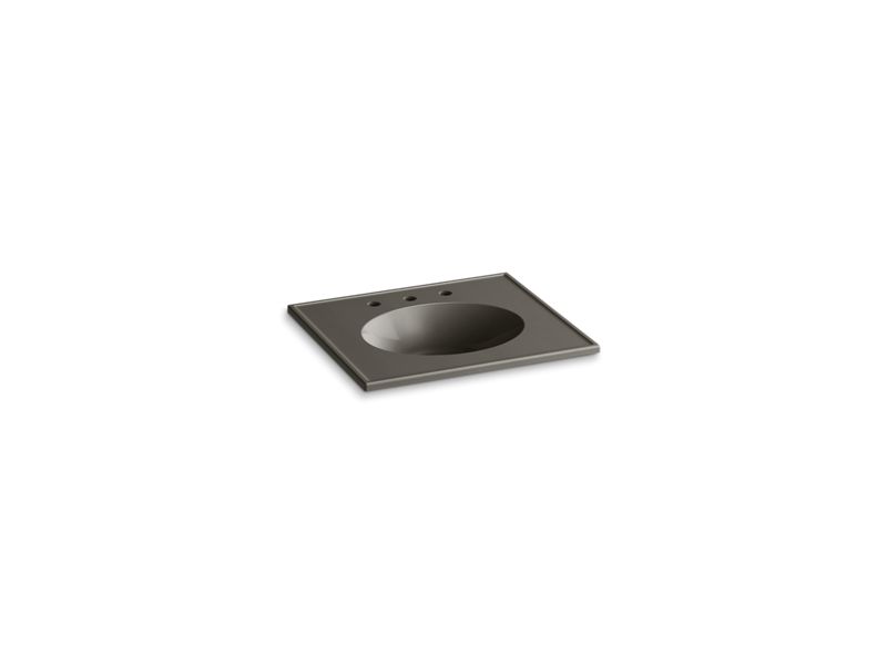KOHLER K-2791-8 Ceramic/Impressions 25" oval vanity-top bathroom sink with 8" widespread faucet holes