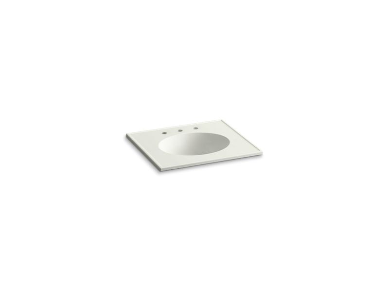 KOHLER K-2791-8 Ceramic/Impressions 25" oval vanity-top bathroom sink with 8" widespread faucet holes