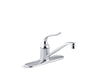 KOHLER P15171-F-CP Coralais Single-Handle Kitchen Sink Faucet With Escutcheon And 8 1/2" Swing Spout, Project Pack in Polished Chrome