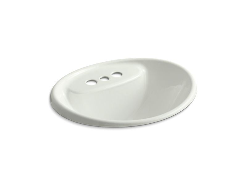 KOHLER K-2839-4 Tides Drop-in bathroom sink with 4" centerset faucet holes